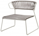 Кресло лаунж плетеное Scab Design Lisa Lounge Filo сталь, роуп лен, серебристый Фото 1