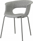 Кресло с обивкой Scab Design Miss B Pop coated steel frame сталь, поликарбонат, ткань антрацит, серый Фото 1