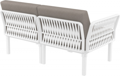 Комплект пластиковой мебели Siesta Contract Portofino Lounge стеклопластик, полипропилен, полиэстер белый, светло-коричневый Фото 13