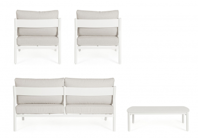 Комплект лаунж мебели Garden Relax Sirius алюминий, полиэстер белый Фото 7