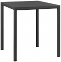 Стол обеденный ламинированный Nardi Piave 90 алюминий, компакт-ламинат HPL антрацит Фото 1