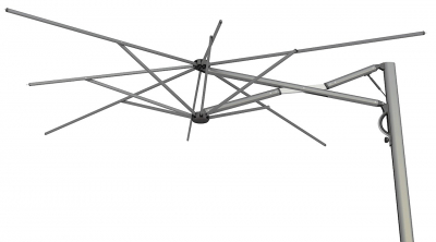 Зонт профессиональный 3.5х3.5 м Scolaro Astro Titanium алюминий, акрил титан, черный Фото 10