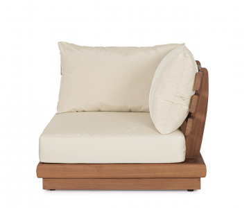 Модуль угловой деревянный с подушками Garden Relax Delgada тик, олефин Фото 4