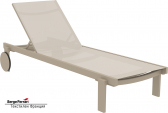 Шезлонг-лежак металлический Siesta Contract Casablanca стеклопластик, алюминий, текстилен бежевый Фото 1