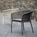 Кресло плетеное с подушкой JANUS et Cie Knot алюминий, роуп, акрил окаменелость Фото 22