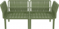 Диван пластиковый двухместный с подушками Siesta Contract Portofino Lounge стеклопластик, полипропилен, полиэстер зеленый, бежевый Фото 12