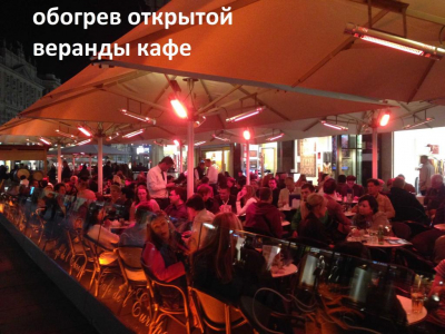 Обогреватель инфракрасный уличный KVIMOL КМ-07 дюралюминий черный Фото 5