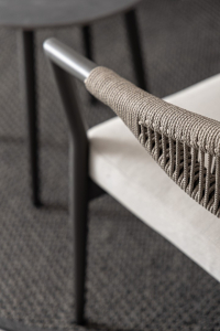 Комплект металлической лаунж мебели Garden Relax Millor алюминий, роуп, полиэстер антрацит, хаки Фото 10