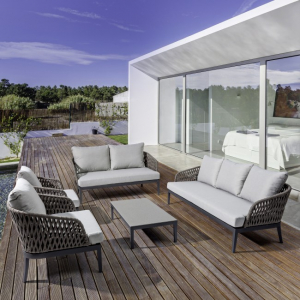 Кресло плетеное с подушками Garden Relax Pelican алюминий, акриловая нить антрацит Фото 8