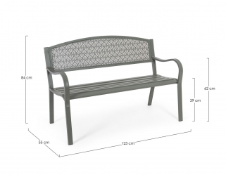 Скамейка металлическая двухместная-thumbs-Фото3