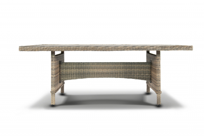 Комплект плетеный обеденный 4SIS Цесена алюминий, ДПК, искусственный ротанг, ткань серо-соломенный Фото 8