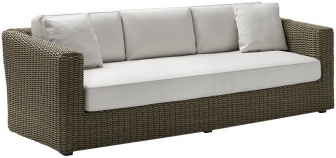 Диван трехместный плетеный с подушками-thumbs-Фото1