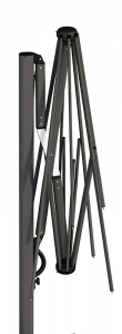 Зонт профессиональный 2.9х2.9 м Scolaro Astro Carbon алюминий, акрил графит, слоновая кость Фото 9