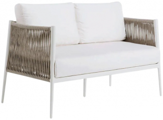 Диван двухместный плетеный с подушками-thumbs-Фото1