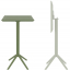 Стол пластиковый барный складной Siesta Contract Sky Folding Bar Table 60 сталь, пластик оливковый Фото 4