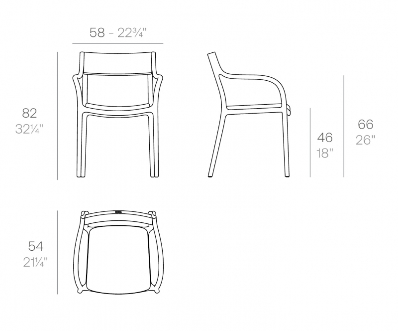 Кресло пластиковое с обивкой Madison Upholstered, черный