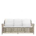 Диван трехместный плетеный с подушками JANUS et Cie Arbor Alta алюминий, искусственный ротанг, акрил бежевый Фото 3