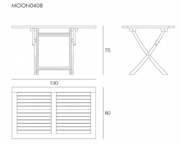 Стол деревянный складной Giardino Di Legno Moon Singaraja тик Фото 2