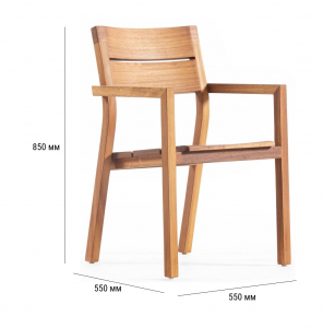 Кресло деревянное WArt Dubai ироко Фото 2