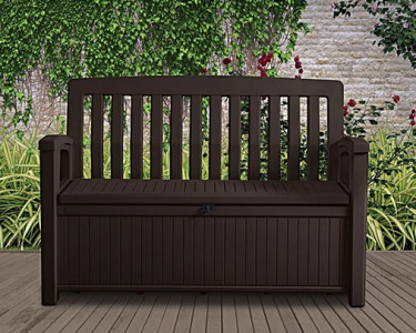Скамья-сундук пластиковая Keter Patio Bench полипропилен коричневый Фото 3