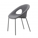 Кресло пластиковое с обивкой Scab Design Drop Pop сталь, технополимер, ткань антрацит, серый Фото 2