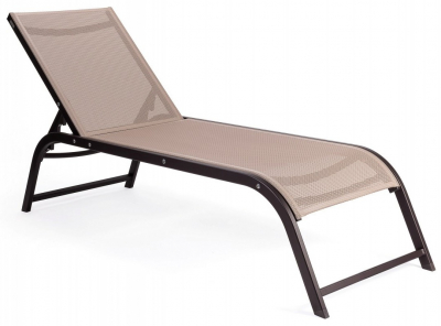 Шезлонг-лежак металлический Magnani Comfort алюминий, текстилен Фото 1