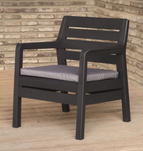 Комплект пластиковой мебели Keter Delano set with Lima table 160 полипропилен графит, серый Фото 8