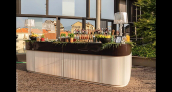 Стойка пластиковая барная светящаяся Cordiale Corner Art Deco Lighting