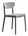 Стул деревянный с мягкой обивкой PEDRALI Tivoli ясень, ткань черный ясень, серый Фото 1