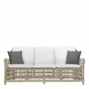 Диван трехместный плетеный с подушками JANUS et Cie Arbor Alta алюминий, искусственный ротанг, акрил бежевый Фото 5