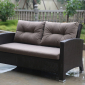 Диван плетеный двухместный Afina AFM-205B Brown/Light brown искусственный ротанг, сталь коричневый Фото 2