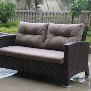 Диван плетеный двухместный Afina AFM-205B Brown/Light brown искусственный ротанг, сталь коричневый Фото 2