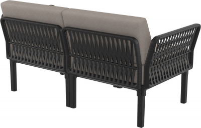 Комплект пластиковой мебели Siesta Contract Portofino Lounge стеклопластик, полипропилен, полиэстер черный, светло-коричневый Фото 15