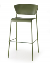 Стул пластиковый барный Scab Design Lisa Technopolymer Go Green сталь, технополимер оливковый Фото 5