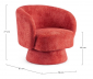 Кресло вращающееся мягкое Garden Relax Julienne фанера, полиэстер вишневый Фото 2