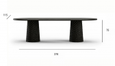 Стол обеденный деревянный SNOC Miura Nightfall тик черный Фото 2