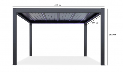 Пергола моторизованная 4х4 м Tagliamento Pergola 120 Series алюминий Фото 2