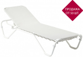 Шезлонг-лежак металлический Balliu Marina алюминий, текстилен Фото 1