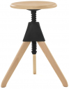 Табурет полубарный деревянный Magis Jerry массив бука, полипропилен, стекловолокно натуральный, черный Фото 1