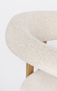 Кресло металлическое с обивкой Garden Relax Giuditta сталь, полиэстер натуральный, лен Фото 7