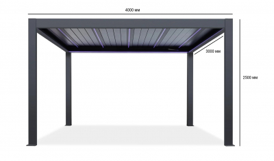 Пергола моторизованная 3х4 м Tagliamento Pergola 120 Series алюминий Фото 2