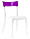 Стул пластиковый PAPATYA Hera-S стеклопластик, поликарбонат белый, фиолетовый Фото 1