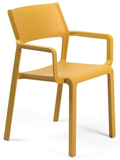 Кресло пластиковое Trill Armchair, горчичный