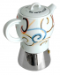 Кофеварка гейзерная Ancap Espressina Classic сталь, фарфор деколь Riccioli & Co. Фото 5
