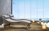 Лежак деревянный La Romana Legno Onda ироко Фото 9