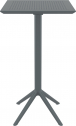 Стол пластиковый барный складной Siesta Contract Sky Folding Bar Table 60 сталь, пластик темно-серый Фото 5