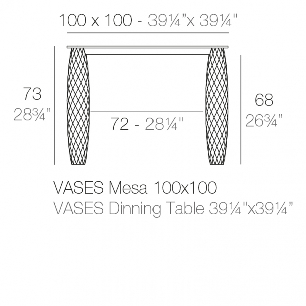 Стол обеденный ламинированный Vases Basic