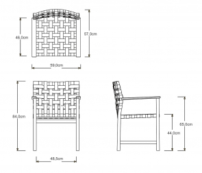 Кресло деревянное плетеное-thumbs-Фото3