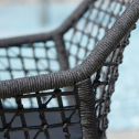 Кресло плетеное с подушкой Felicita Giselle Net алюминий, роуп, ПВХ антрацит Фото 4