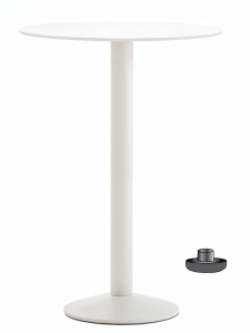 Подстолье металлическое барное PEDRALI Tonda чугун, нержавеющая сталь бежевый Фото 1